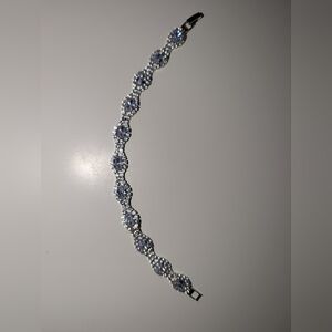 Moissanite and Rhodium-Plated 7.5" Tennis Bracelet